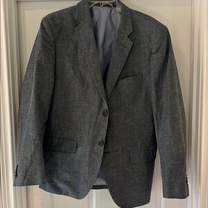 Banana Republic Gray Sport Coat with Notched Lapel and Relaxed Fit